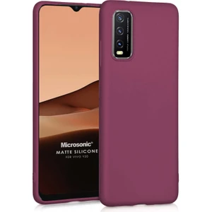 Matte Silicone Vivo Y70 Kılıf Mor