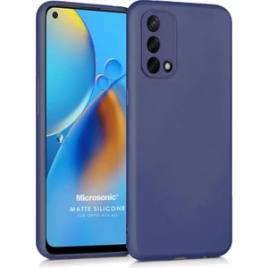 Matte Silicone Oppo A74 4g Kılıf Lacivert
