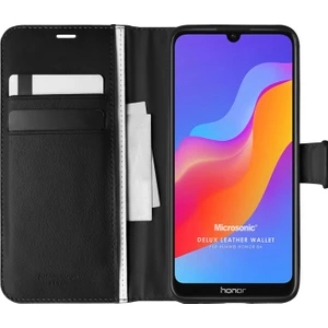 Huawei Y6 2019 Kılıf Delux Leather Wallet Siyah