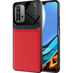 Xiaomi Redmi 9t Kılıf Uniq Leather Kırmızı