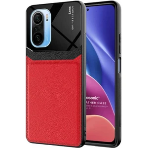 Xiaomi Poco F3 Kılıf Uniq Leather Kırmızı
