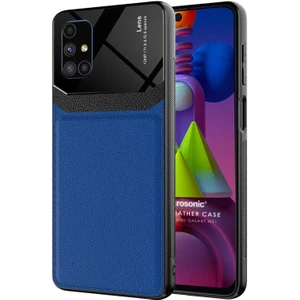 Samsung Galaxy M51 Kılıf Uniq Leather Lacivert