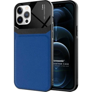Apple iPhone 12 Pro Max Kılıf Uniq Leather Lacivert