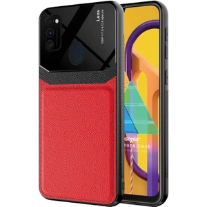 Samsung Galaxy M21 Kılıf Uniq Leather Kırmızı