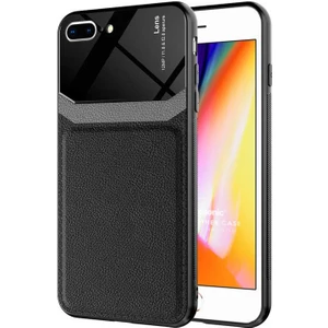 Apple iPhone 8 Plus Kılıf Uniq Leather Siyah