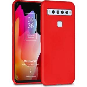 Matte Silicone Tcl 10L Kılıf Kırmızı