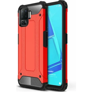 Oppo Reno 5 Lite Kılıf Rugged Armor Kırmızı