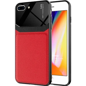 Apple iPhone 8 Plus Kılıf Uniq Leather Kırmızı