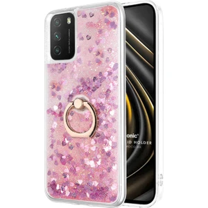 Xiaomi Poco M3 Kılıf Glitter Liquid Holder Pembe