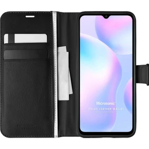Xiaomi Redmi 9A Kılıf Delux Leather Wallet Siyah