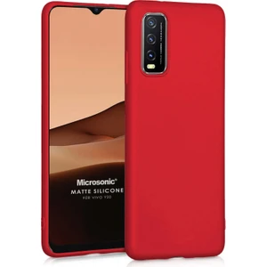 Matte Silicone Vivo Y70 Kılıf Kırmızı