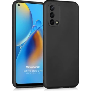 Matte Silicone Oppo A74 4g Kılıf Siyah