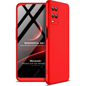Oppo A54 4g Kılıf Double Dip 360 Protective Kırmızı