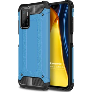 Xiaomi Poco M3 Pro Kılıf Rugged Armor Mavi