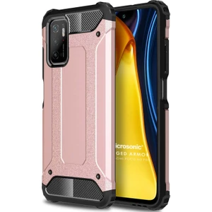 Xiaomi Poco M3 Pro Kılıf Rugged Armor Rose Gold