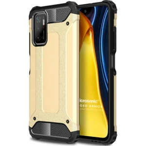 Xiaomi Poco M3 Pro Kılıf Rugged Armor Gold