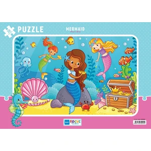 Blue Focus Frame Puzzle Deniz Kızı 30 Parça