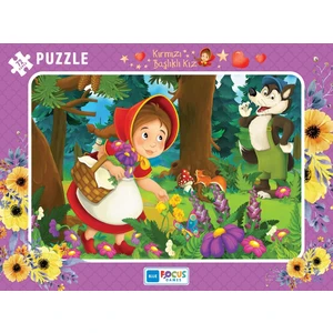 Blue Focus Frame Puzzle Kırmızı Başlıklı Kız 72 Parça