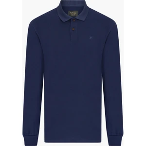 Erkek  Pamuk Indigo Uzun Kollu Polo Yaka Tişört