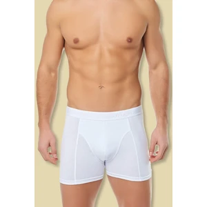 Beyaz Renk Likralı Boxer