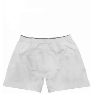 12 Adet Beyaz Renk Likralı Boxer