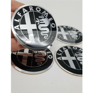 Duru Doruk Alfa Romeo Jant Göbeği 60MM Arma Alüminyum 4 Lü Siyah