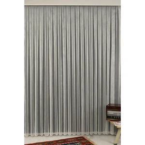 Perde Deposu Gramajlı Ip Tül Sade Tül Perde 1 x 2 Seyrek Pileli