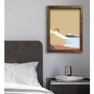 Bk Gift Yatak Odası Konseptli Doğal Masif Ahşap Çerçeveli Tablo 45X65CM-39