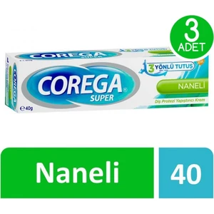 Super Protez Yapıştırıcı Naneli Krem 40GR 3lü