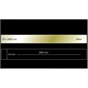 Aynalı Pleksi Mobilya Süsü Şerit 2800 mm Altın - 20 mm x 2800 mm