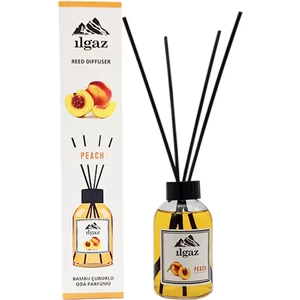 Llgaz Reed Dıffuser Şeftali Oda Parfümü 110 ml Peach Ortam Kokusu Tropikal Meyve Oda Kokusu