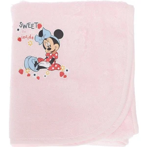 Minnie Mouse Nakışlı Bambu Bebek Pelerin Pembe Lisanslı