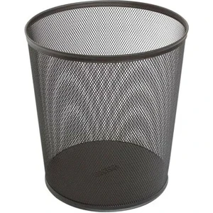 Sert Kırtasiye Metal Perfore Çöp Kovası 11 Lt Siyah