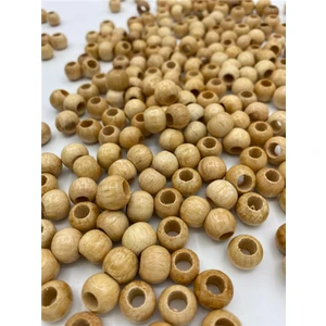 Hedef Bijuteri 12MM Vernikli Ahşap Tahta Boncuk (100GR,~210 Adet Boncuk)