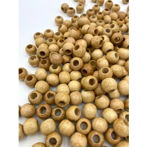 Hedef Bijuteri 14 mm Vernikli Ahşap Tahta Boncuk (100GR,~140 Adet Boncuk)
