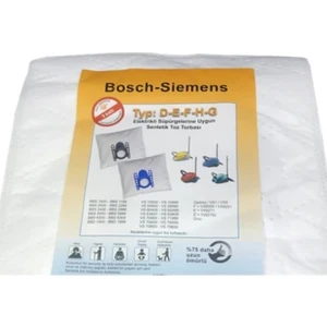 - Siemens Type: D-E-F-H-G Süpürge Torbası 25 Adet