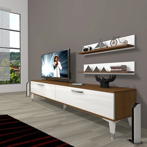 Eko 4 Slm Std Silver Tv Ünitesi Tv Sehpası Ceviz Beyaz