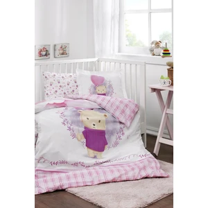 Nevresim Takımı Bebek Battaniyeli Ranforce Pembe Purple Lover