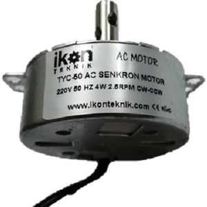 220 Volt TYC50 2,5 Rpm 4W, Elektrikli Şömine Çevirme Motoru, TYC50 2,5rpm Cw/ccw