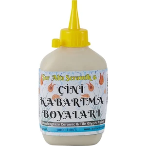 Ümraniye Hobi Sanat Sır Altı Seramik Çini Boyası 5136-KABARTMA 60 cc Beyaz