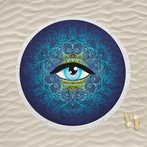 Marte Home The Eye Yuvarlak Plaj Havlusu