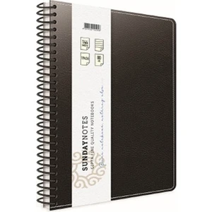 Sunday Notes İp Dikişli Deri Kapak Çizgili Defter 19 x 26 cm