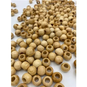 Hedef Bijuteri 12MM Vernikli Ahşap Tahta Boncuk (100GR,~210 Adet Boncuk)