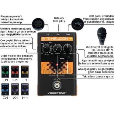 Tc Helıcon Voicetone Single E1 Vokal Için Delay & Echo Fiyatı