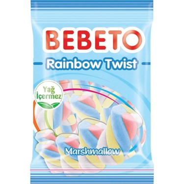 BEBETO RAINBOW TWIST MARSHMALLOW 70G