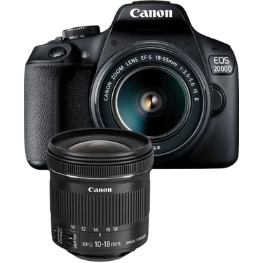 Canon Eos 2000D Dc Kit Fotoğraf Makinesi + 10-18MM Lens