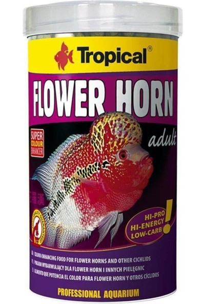 Tropical Flower Horn Adult Pellet 1000 ml