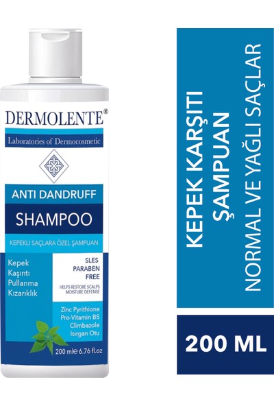 Dermolente 2 Adet x Dermolente Anti Dandruff Şampuan