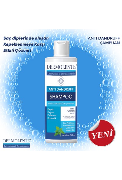 Dermolente 2 Adet x Dermolente Anti Dandruff Şampuan