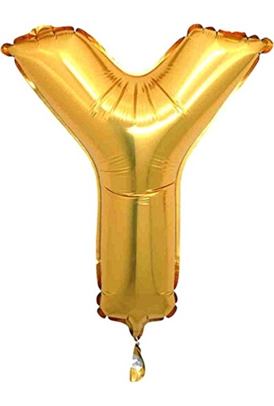 Pembecin Balon Parti Y Harf Gold Folyo Balon 102 cm